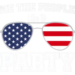 We The People Like To Party funny American Flag Sunglasses