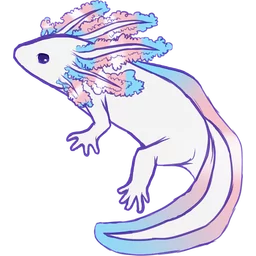 Trans Flag Axolotl