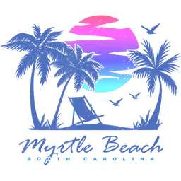 Myrtle Beach South Carolina Vacation Retro Vintage Sunset
